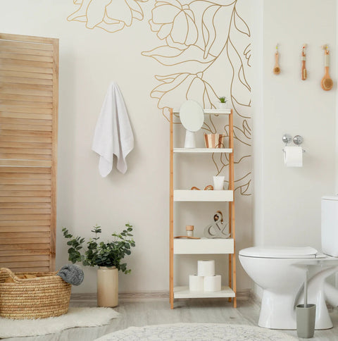 Line Drawing Corner Wall Decals - Accent Floral Focal Wall Art for Apartments The Wall Valley