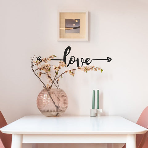 Removable Arrow Love Letter Wall Sticker - Romantic Decor for Any Room The Wall Valley