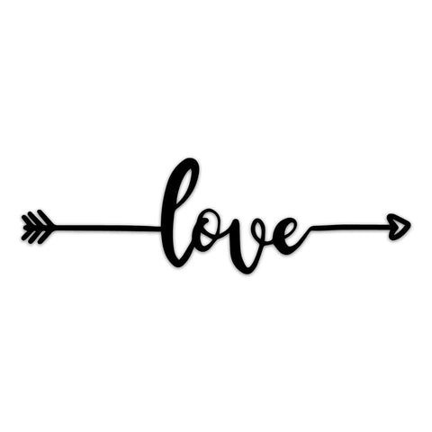 Removable Arrow Love Letter Wall Sticker - Romantic Decor for Any Room The Wall Valley