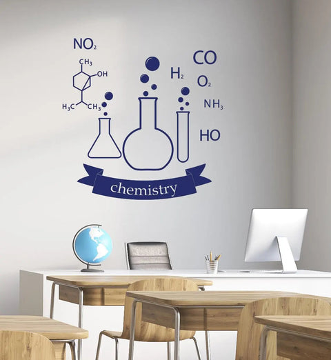Wall Vinyl Decal Chemistry Science Classroom & Lab Decoration - Educational Laboratory Sign Sticker The Wall Valley