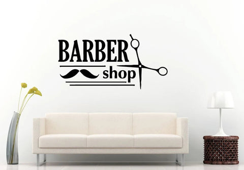 Barber Shop Designed Wall Sticker - Stylish Decor for Barbers, Hairdressers, and Kids' Rooms The Wall Valley