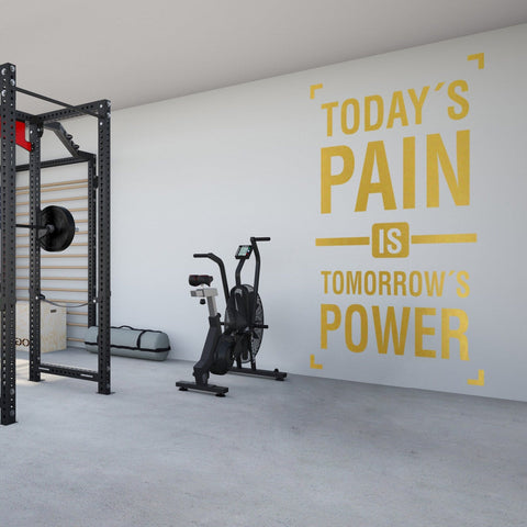 Today's Pain Is Tomorrow's Strength – Motivational Gym Wall Art Vinyl Decal The Wall Valley