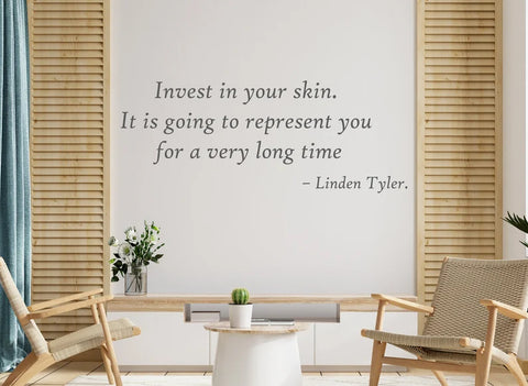 Linden Tyler Skin Quote Wall Decal - Inspirational Vinyl Sticker for Home or Salon Decor - The Wall Valley