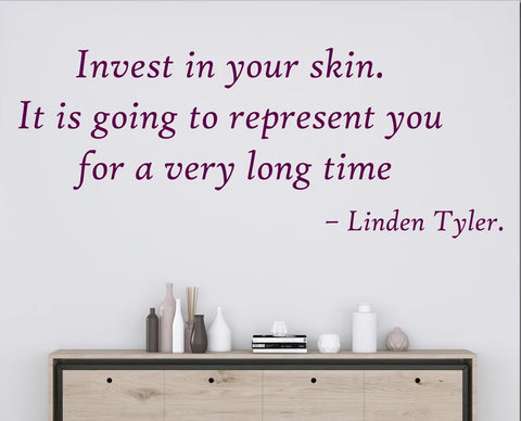 Linden Tyler Skin Quote Wall Decal - Inspirational Vinyl Sticker for Home or Salon Decor - The Wall Valley