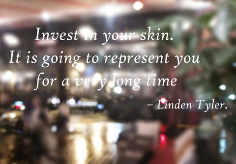 Linden Tyler Skin Quote Wall Decal - Inspirational Vinyl Sticker for Home or Salon Decor - The Wall Valley
