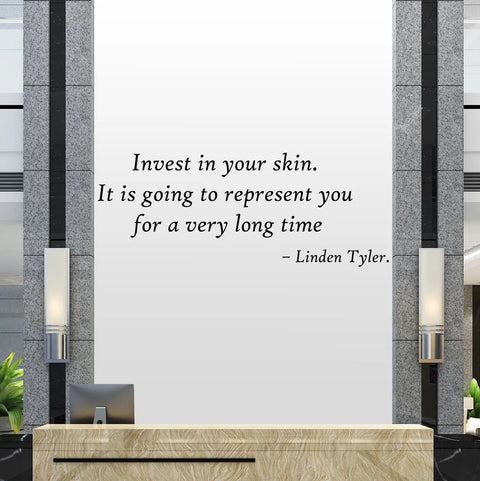 Linden Tyler Skin Quote Wall Decal - Inspirational Vinyl Sticker for Home or Salon Decor - The Wall Valley