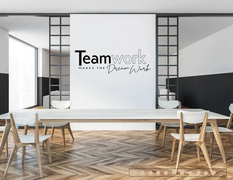 TEAMWORK Makes the Dream Work Wall Decal - Motivational Office Wall Art The Wall Valley