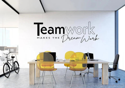 TEAMWORK Makes the Dream Work Wall Decal - Motivational Office Wall Art The Wall Valley
