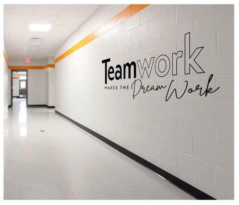 TEAMWORK Makes the Dream Work Wall Decal - Motivational Office Wall Art The Wall Valley