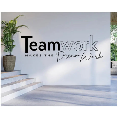 TEAMWORK Makes the Dream Work Wall Decal - Motivational Office Wall Art The Wall Valley