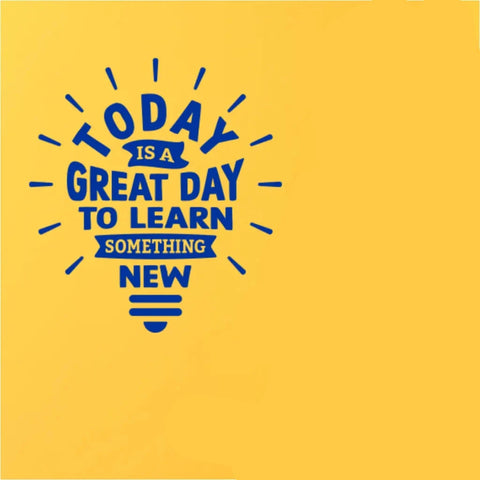 Inspirational Lightbulb Wall Decal - "Today is a Great Day to Learn Something New" The Wall Valley