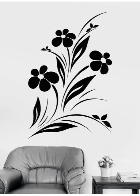 Vinyl Wall Decal - Beautiful Flowers Nature Garden Stickers | Large Bedroom Decor The Wall Valley