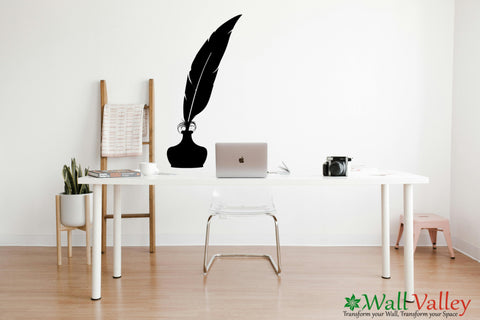 Ink and Pen Wall Decals - Artistic Vinyl Stickers for Creative Spaces The Wall Valley
