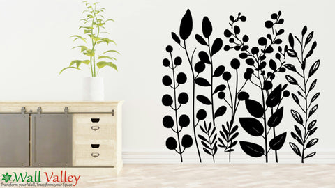 Nature Themed Branches and Leaves Wall Decals – Vinyl Home Decor for Living Room, Small & Large Sizes Available The Wall Valley