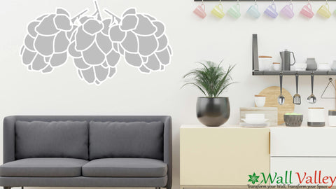 Pine Cone Cabin Decor Stencil – Rustic Woodland Design for DIY Home Decor Projects - The Wall Valley