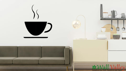 Cup Vinyl Wall Decal – Coffee House Original Taste, Cafe Kitchen Stickers The Wall Valley