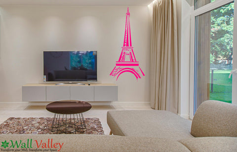 French Wall Decor – Eiffel Tower Vinyl Decal for Living Room, Bedroom, Office, Kitchen, Multiple Sizes & Colors The Wall Valley