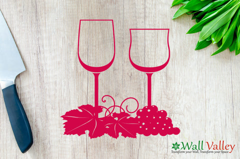 Wine Glass Print/Iron-On - Stylish Wine-Themed Transform your wall The Wall Valley