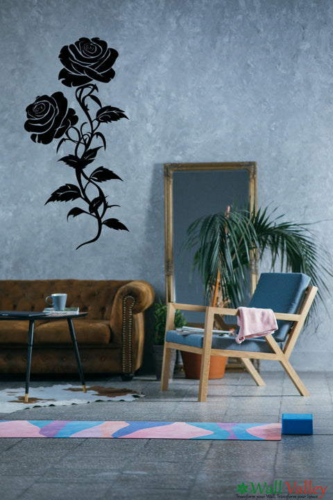 Rose Flowers Twig designed Wall stickers for decor lovers The Wall Valley