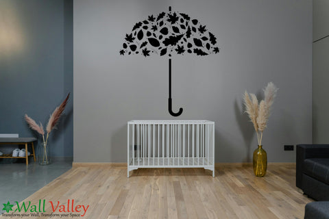 Umbrella Wall Sticker – Charming Wall Decals for Home, Nursery, or Kids Room Decor The Wall Valley