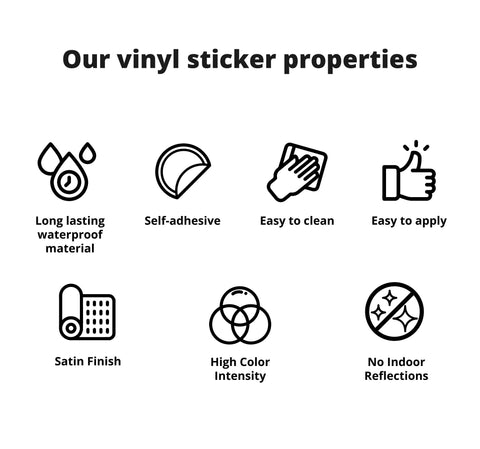 Irregular Vertical Lines Shape Sticker – Modern Vinyl Wall Decor for Home or Office The Wall Valley