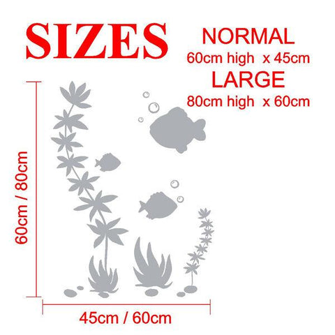 Fish Shower Screen Stickers | Bathroom Wall Stickers & Wall Art Decal Sticker The Wall Valley