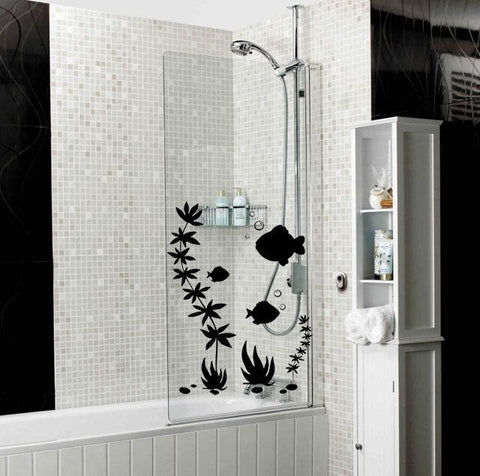 Fish Shower Screen Stickers | Bathroom Wall Stickers & Wall Art Decal Sticker The Wall Valley