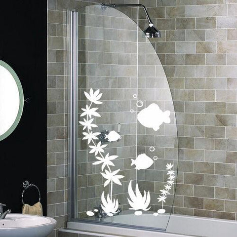Fish Shower Screen Stickers | Bathroom Wall Stickers & Wall Art Decal Sticker The Wall Valley