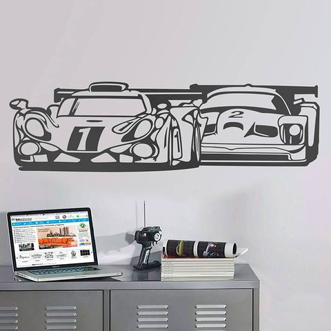 Racing Cars Wall Sticker – Dynamic Vinyl Decal for Car Enthusiasts The Wall Valley