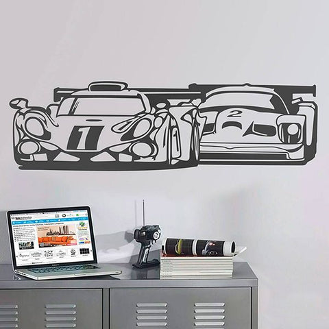 Racing Cars Wall Sticker – Dynamic Vinyl Decal for Car Enthusiasts The Wall Valley